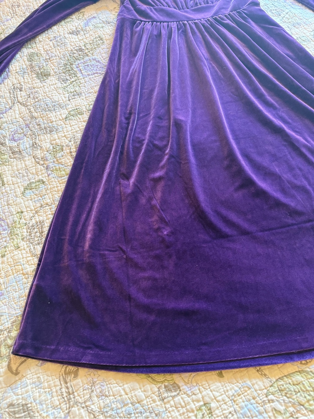Boden Thea purple velvet midi dress NWT - Picture 11 of 15